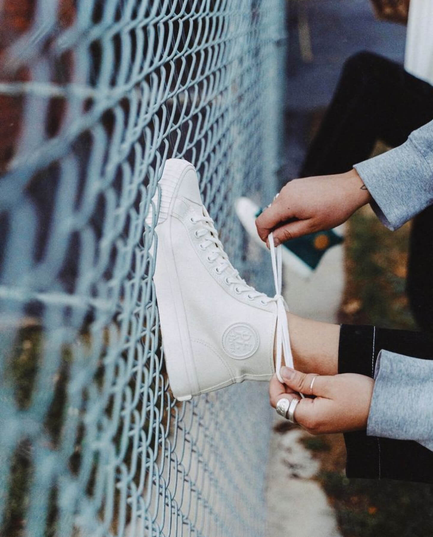 Pf flyers white high hot sale tops