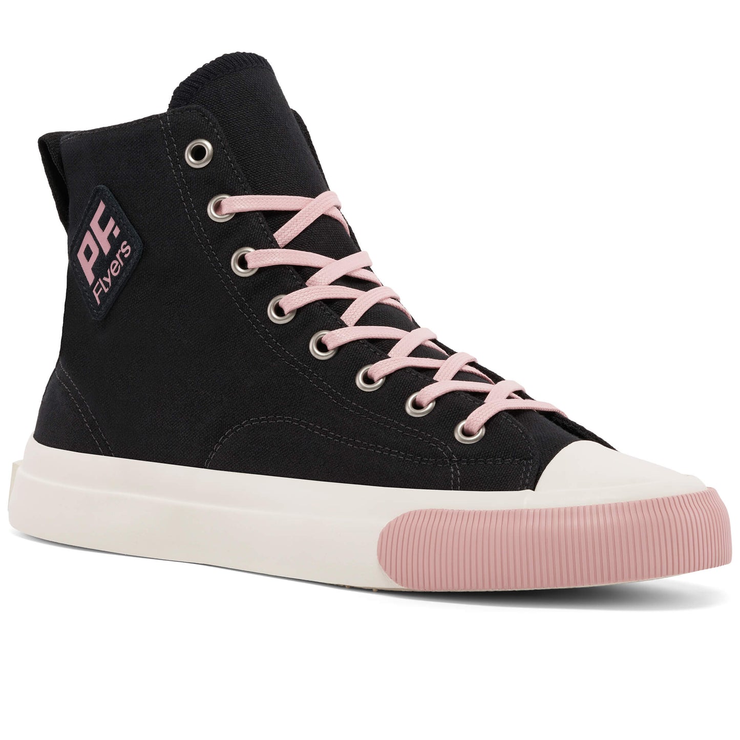 Jet-Black / Pink All American Hi Top | Unisex Canvas Sneaker