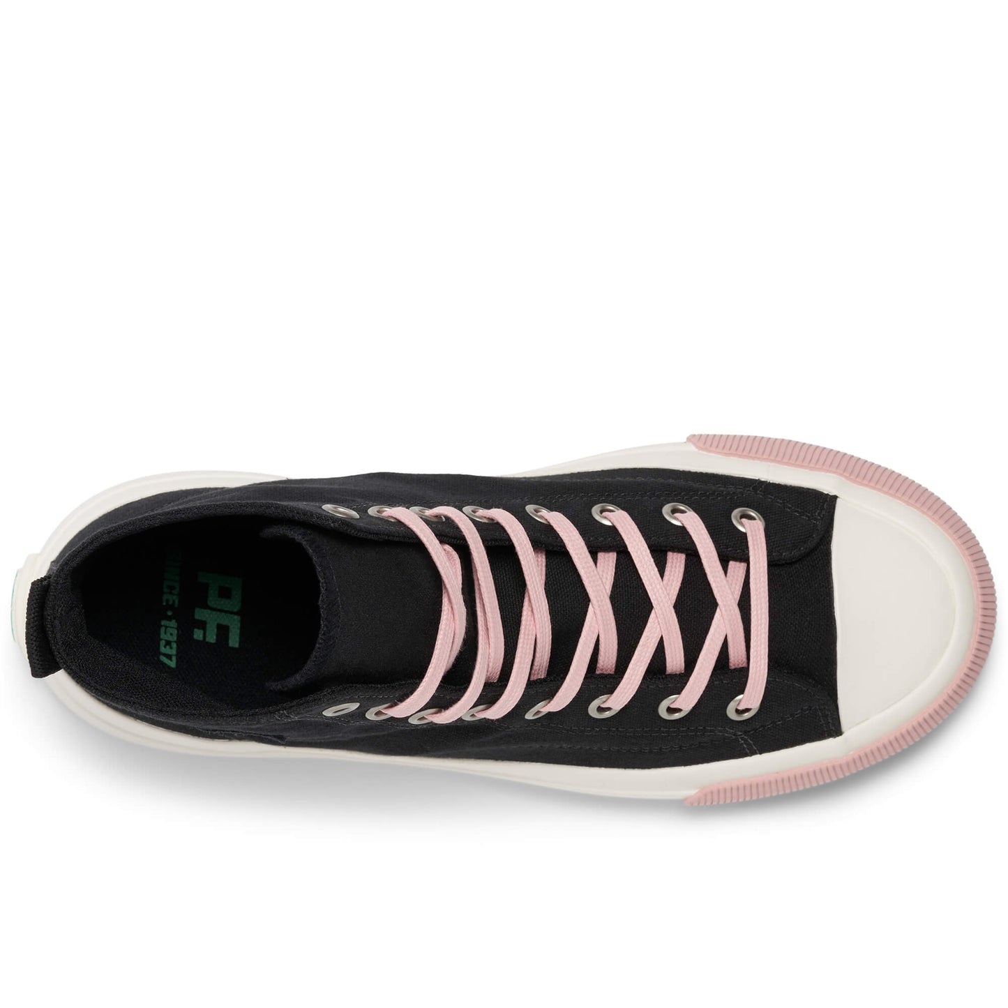 Jet-Black / Pink All American Hi Top | Unisex Canvas Sneaker