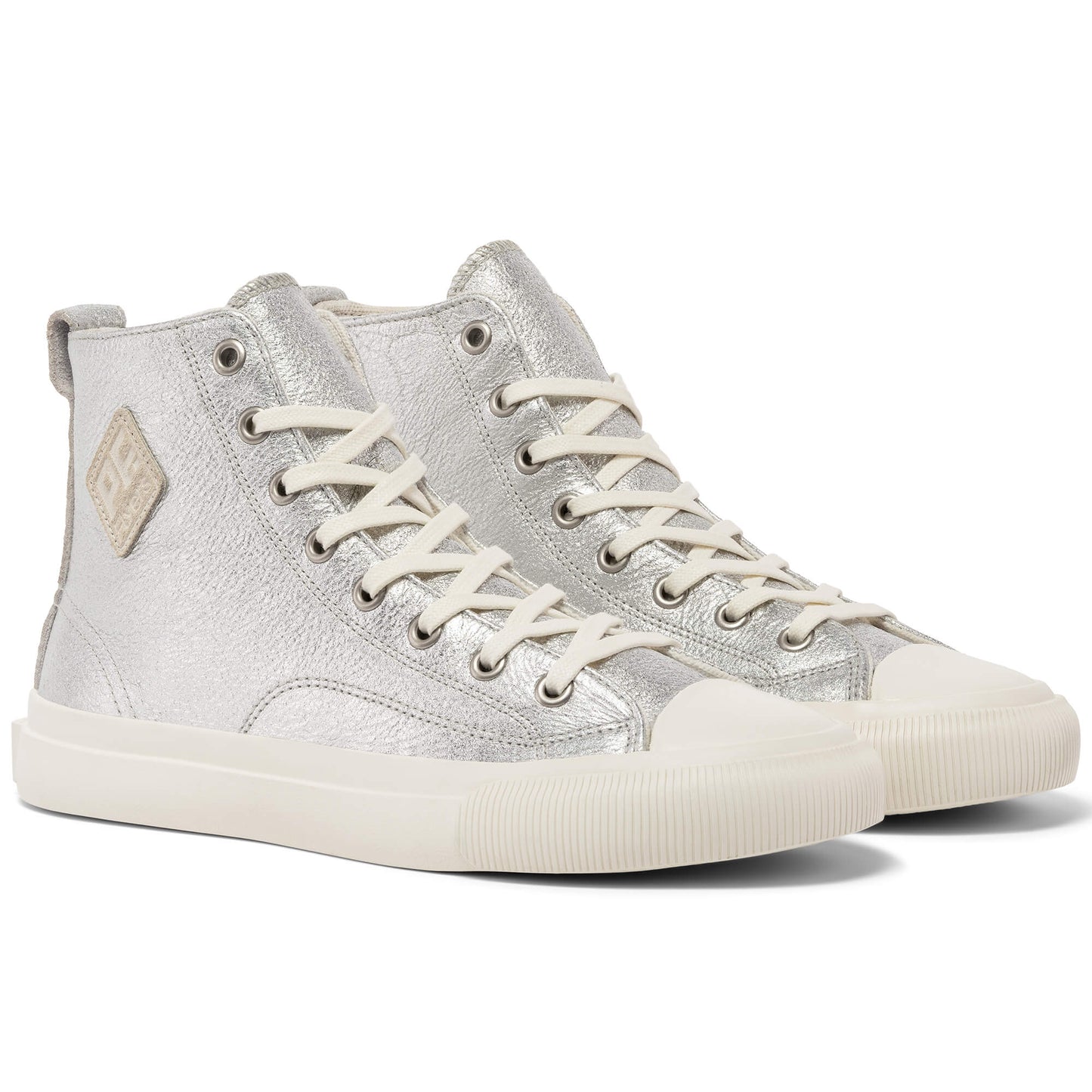 Silver All American Hi Top | Unisex Leather Sneaker