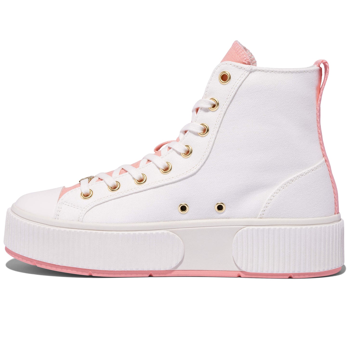 White-Peaches & Cream Allston Hi Top | Unisex Canvas Sneaker