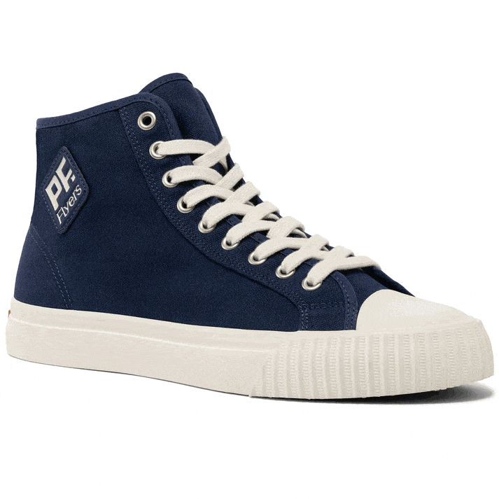 Navy Classic Center Hi Top | Unisex Canvas Sneaker