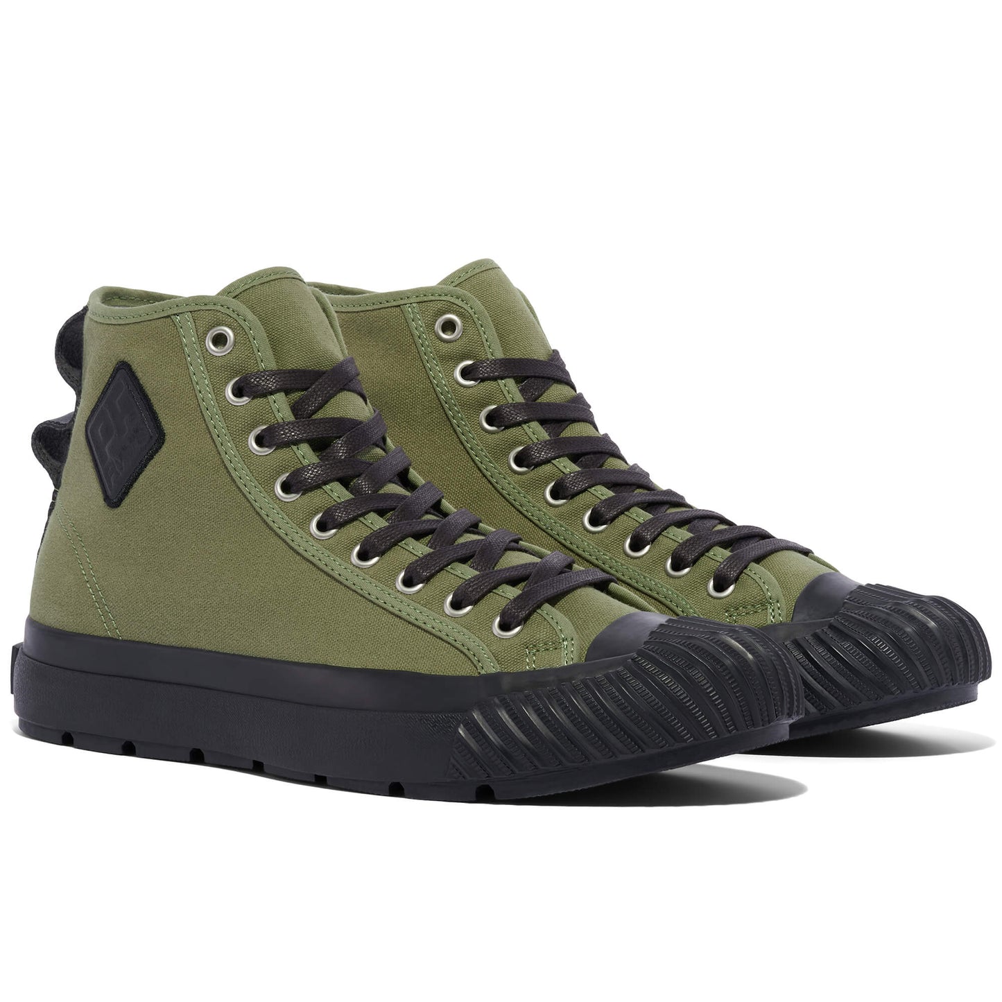 Olive Green Classic Grounder Hi Top | Unisex Canvas Sneaker