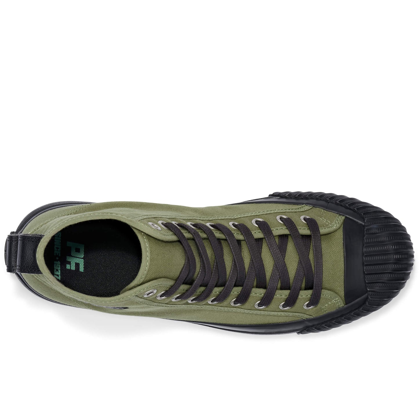 Olive Green Classic Grounder Hi Top | Unisex Canvas Sneaker