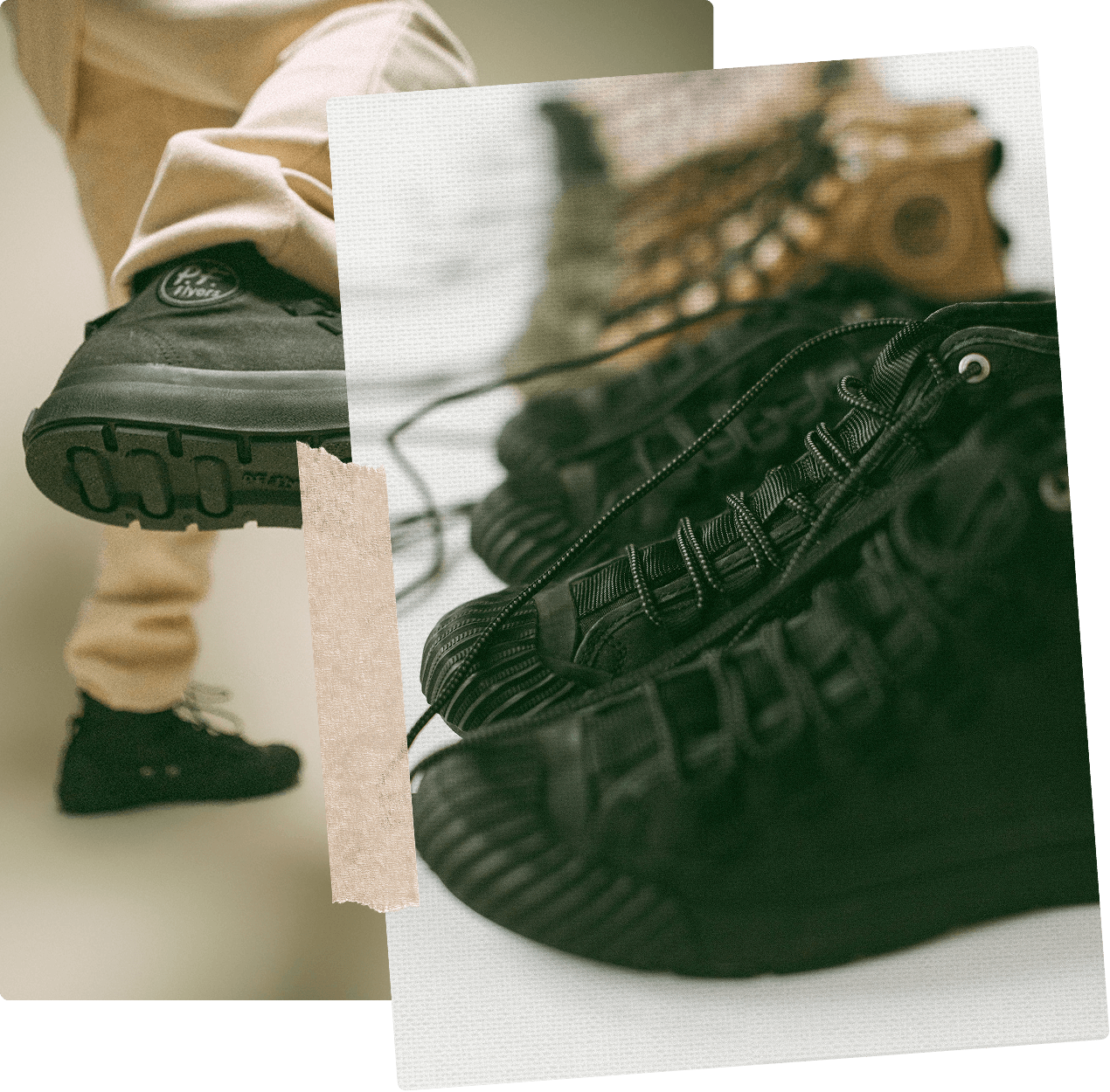 All black high-top sneakers