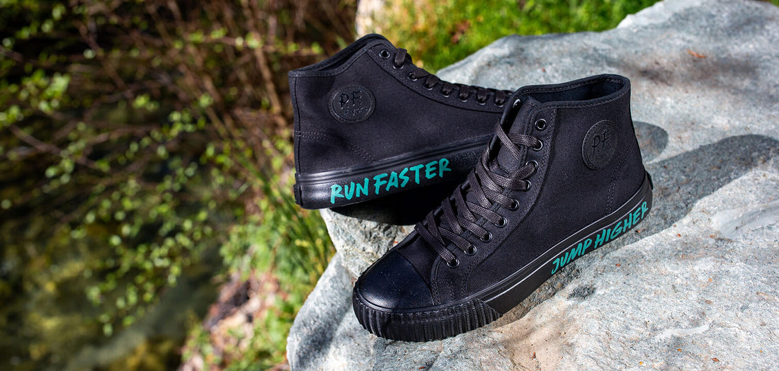 P.F. Flyers all-black high-top sneakers