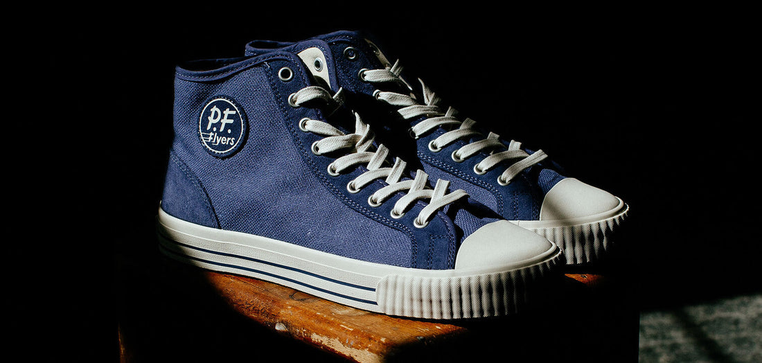 P.F. Flyers indigo high-top sneakers