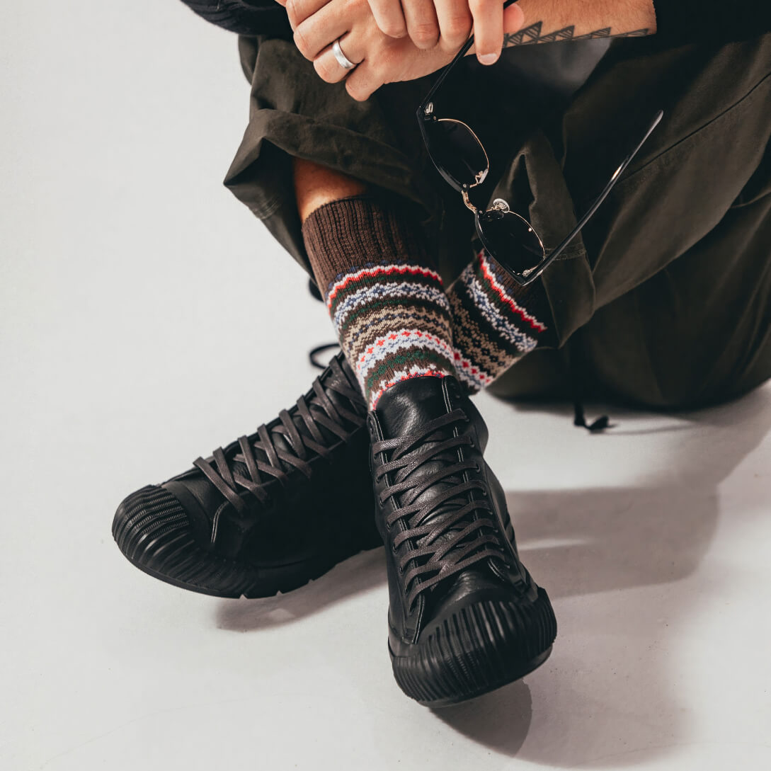 P.F. Flyers Grounder High-Top Black/Leather