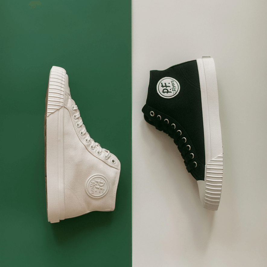 High-top canvas sneakers