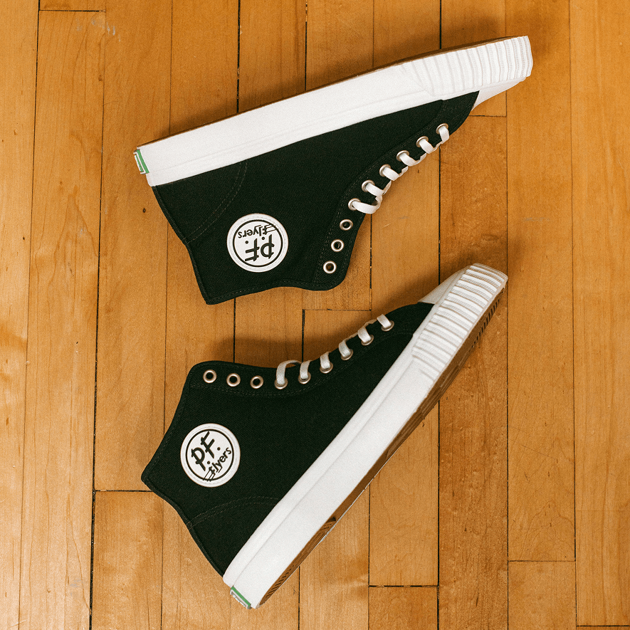 High-top canvas sneakers