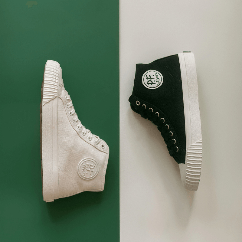 High-top canvas sneakers