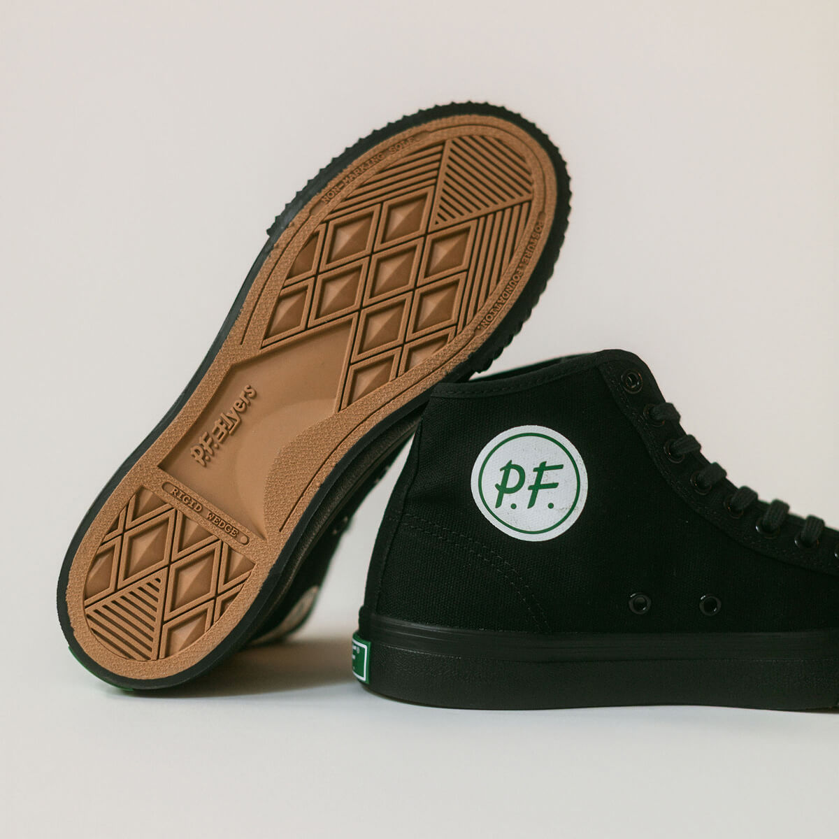 The 1993 Center High-Top Wide Width Black Canvas Sneakers Inspired