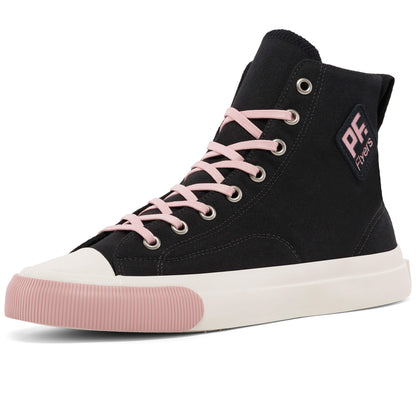 Jet-Black / Pink All American Hi Top | Unisex Canvas Sneaker
