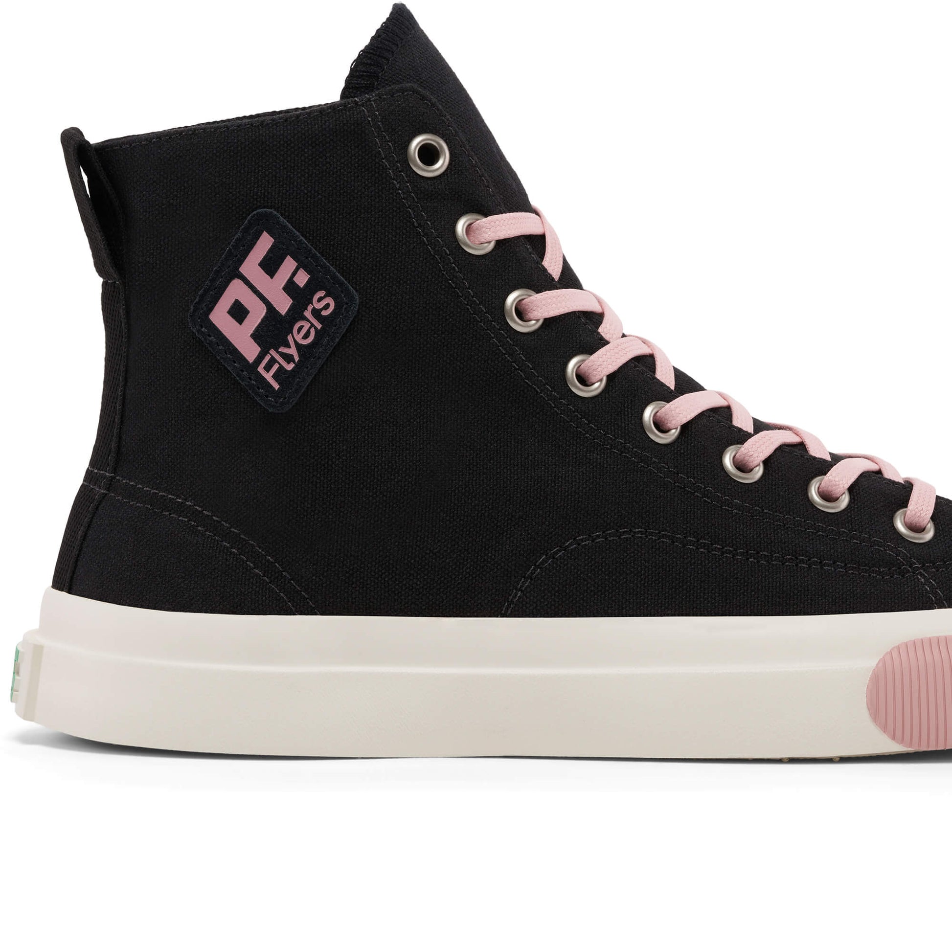 Jet-Black / Pink All American Hi Top | Unisex Canvas Sneaker – PF. Flyers