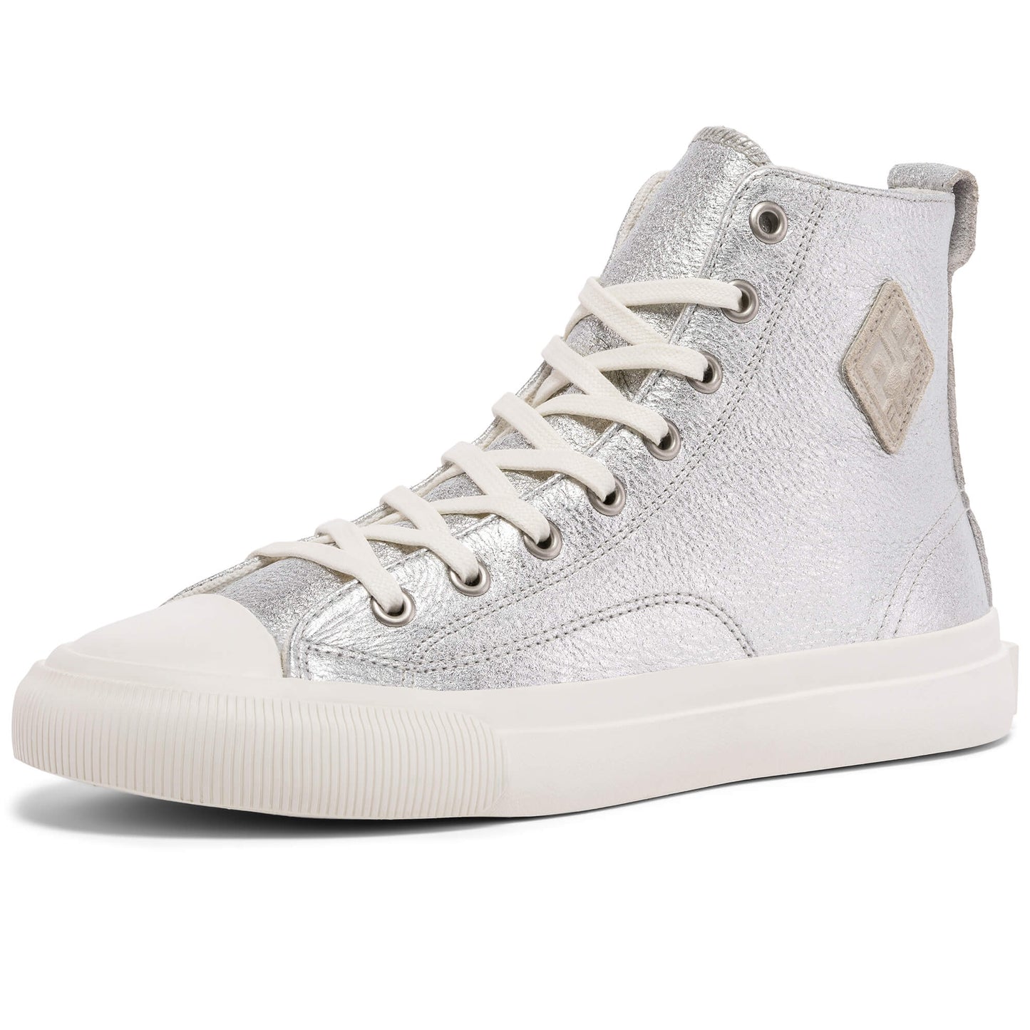 Silver All American Hi Top | Unisex Leather Sneaker