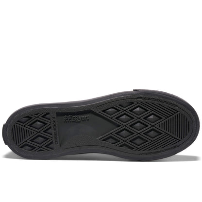 Black sole of a shoe with brand logo on a white background