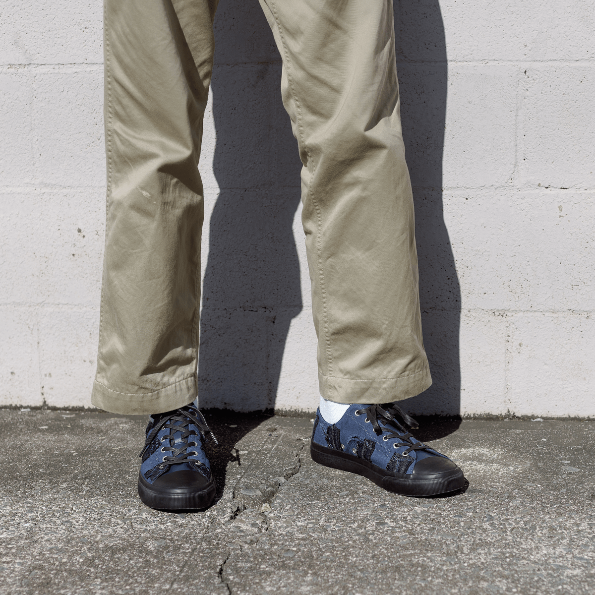 The All-American Collection Low-Top Navy/Black - Patchwork Denim Low-Top Sneaker - Size MENS 9 / WMNS 10.5 - P.F. Flyers The All-American Collection Low-Top Navy/Black - Patchwork Denim Low-Top Sneaker - Size MENS 9 / WMNS 10.5 - P.F. Flyers