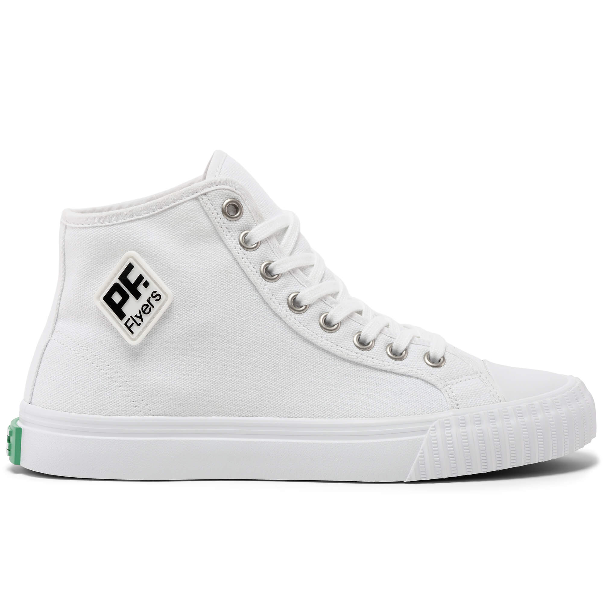 White Diamond Center Hi Top Canvas Hi Tops Unisex Sneaker PF