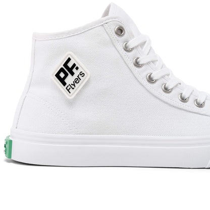 White Diamond Center Hi Top | Unisex Canvas Sneaker