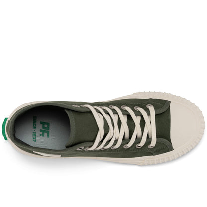 Deep Olive Green Center Hi Top | Unisex Canvas Sneaker