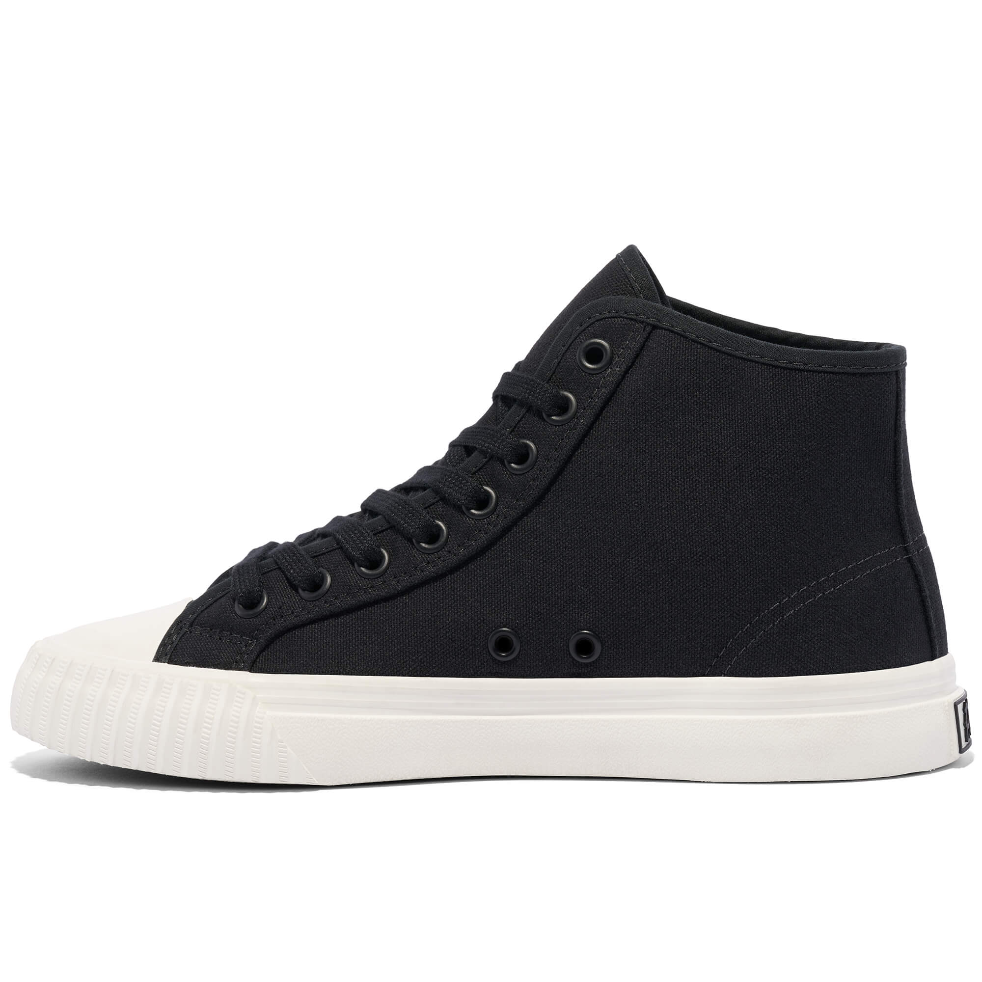 Black-Sea Salt Center Hi Top | Unisex Canvas Sneaker