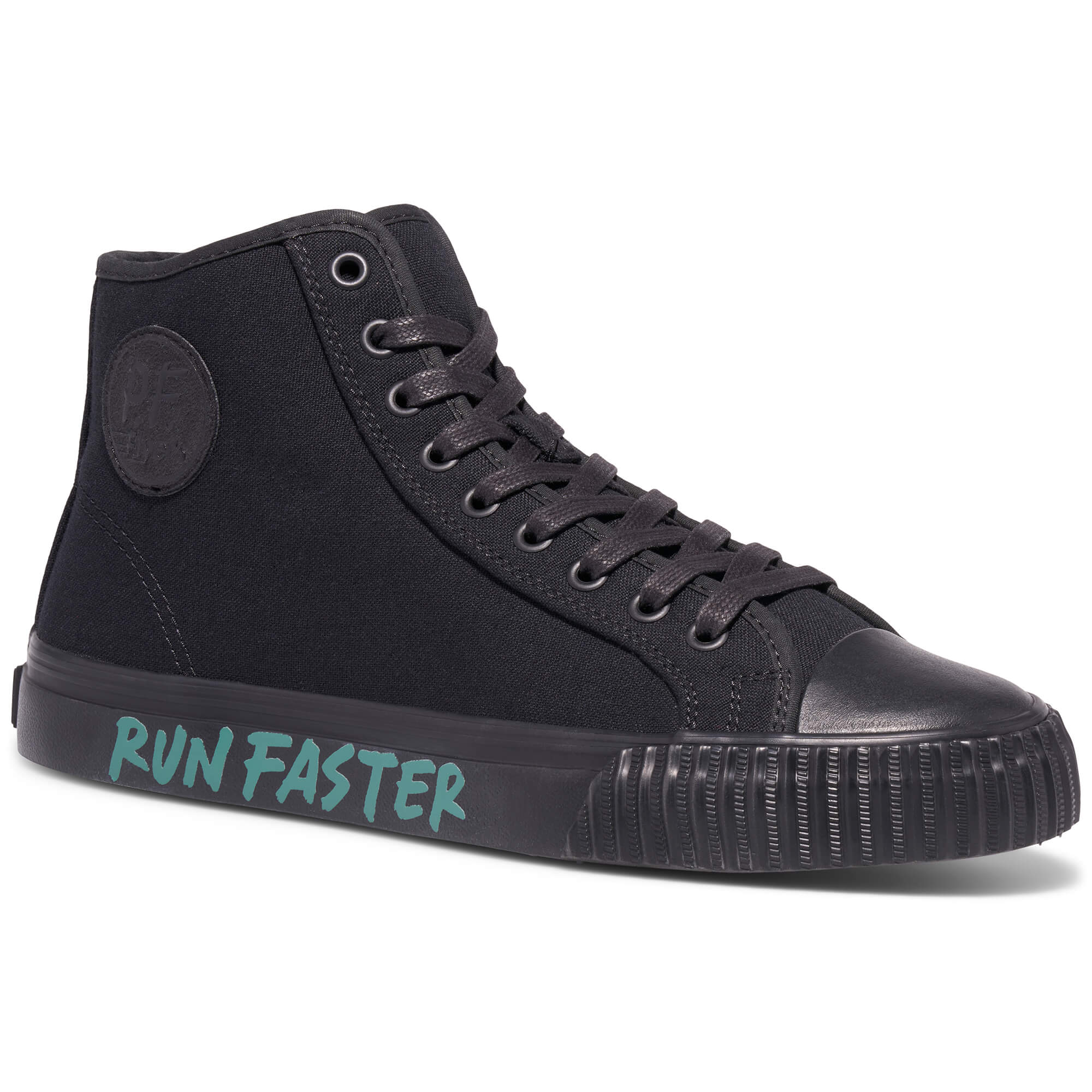 Lace Up With Nostalgic 90s-Inspired All-Black Canvas High-Top