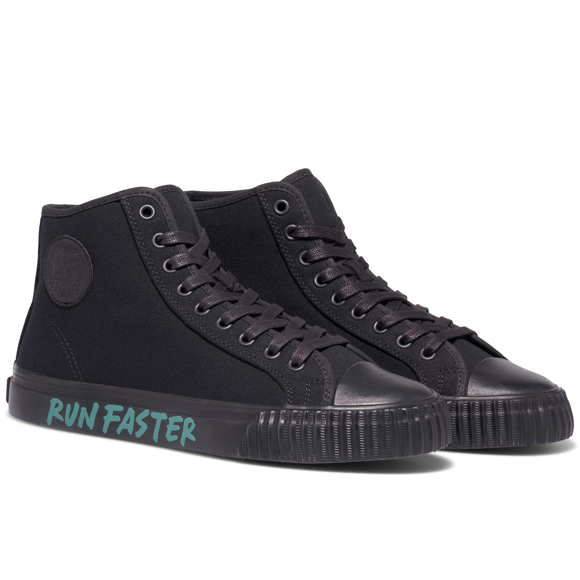 Lace Up With Nostalgic 90s-Inspired All-Black Canvas High-Top