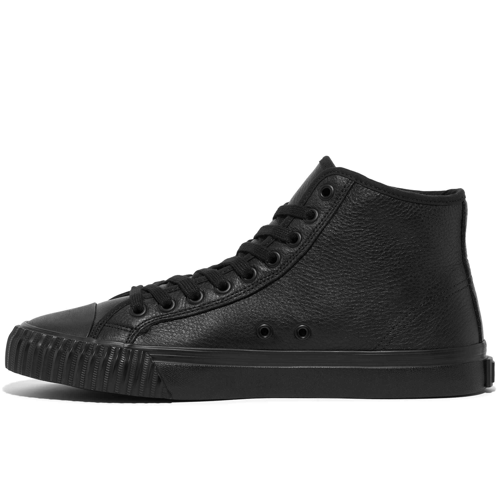 Black Leather Center Hi Top Unisex Leather Sneaker PF. Flyers