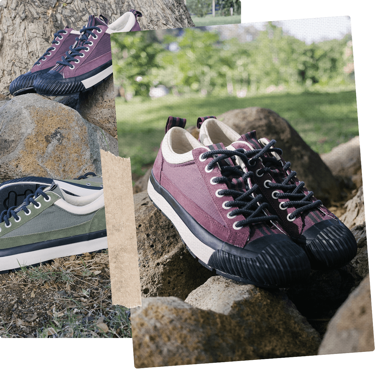 Grounder Low-Top Hiker Burgundy/Black