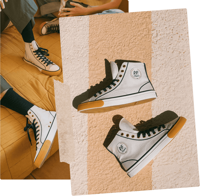 Clubhouse 1937 All-American gray blue high-tops